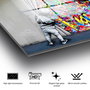 Wallity Pintura Decorativa de Vidrio Templado 70 x 100 cm Multicolor